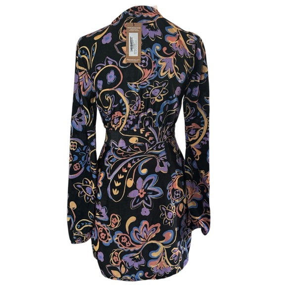 Nasty Gal Button Front Floral Mini Dress – Medium – NWT - Picture 4 of 10